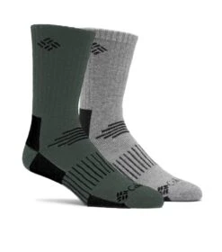 Columbia Wool Casual Crew Socks - 2 Pack - Mens Gravel