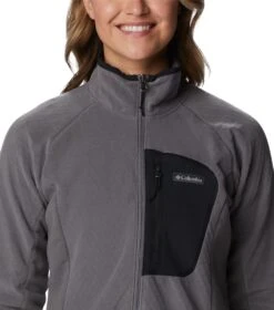 Columbia Outdoor Tracks Full Zip Fleece Jacket - Womens City Grey / Black -Columbia Outfit Shop 1677152939 2016011 023 4