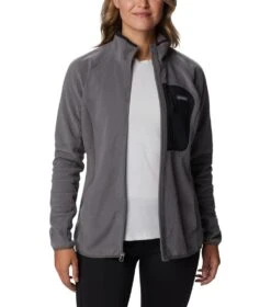 Columbia Outdoor Tracks Full Zip Fleece Jacket - Womens City Grey / Black -Columbia Outfit Shop 1677152940 2016011 023 6