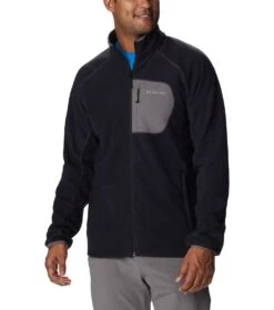 Columbia Outdoor Tracks Full Zip Fleece Jacket - Mens Black / City Grey