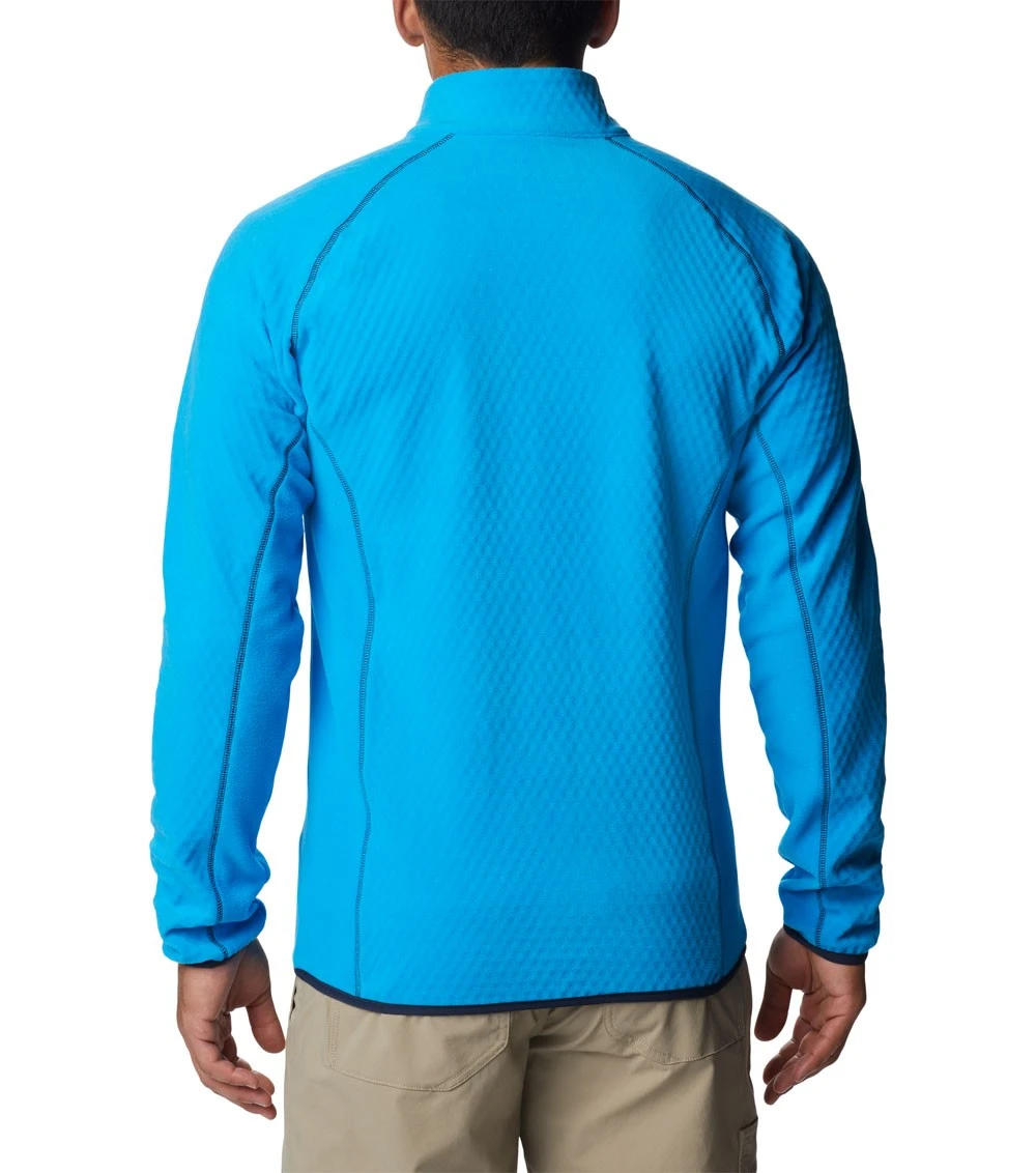 Columbia Outdoor Tracks Half Zip Fleece Pullover - Mens Compass Blue / Collegiate Navy 4 Columbia Outdoor Tracks Half Zip Fleece Pullover - Mens Compass Blue / Collegiate Navy - Image 2