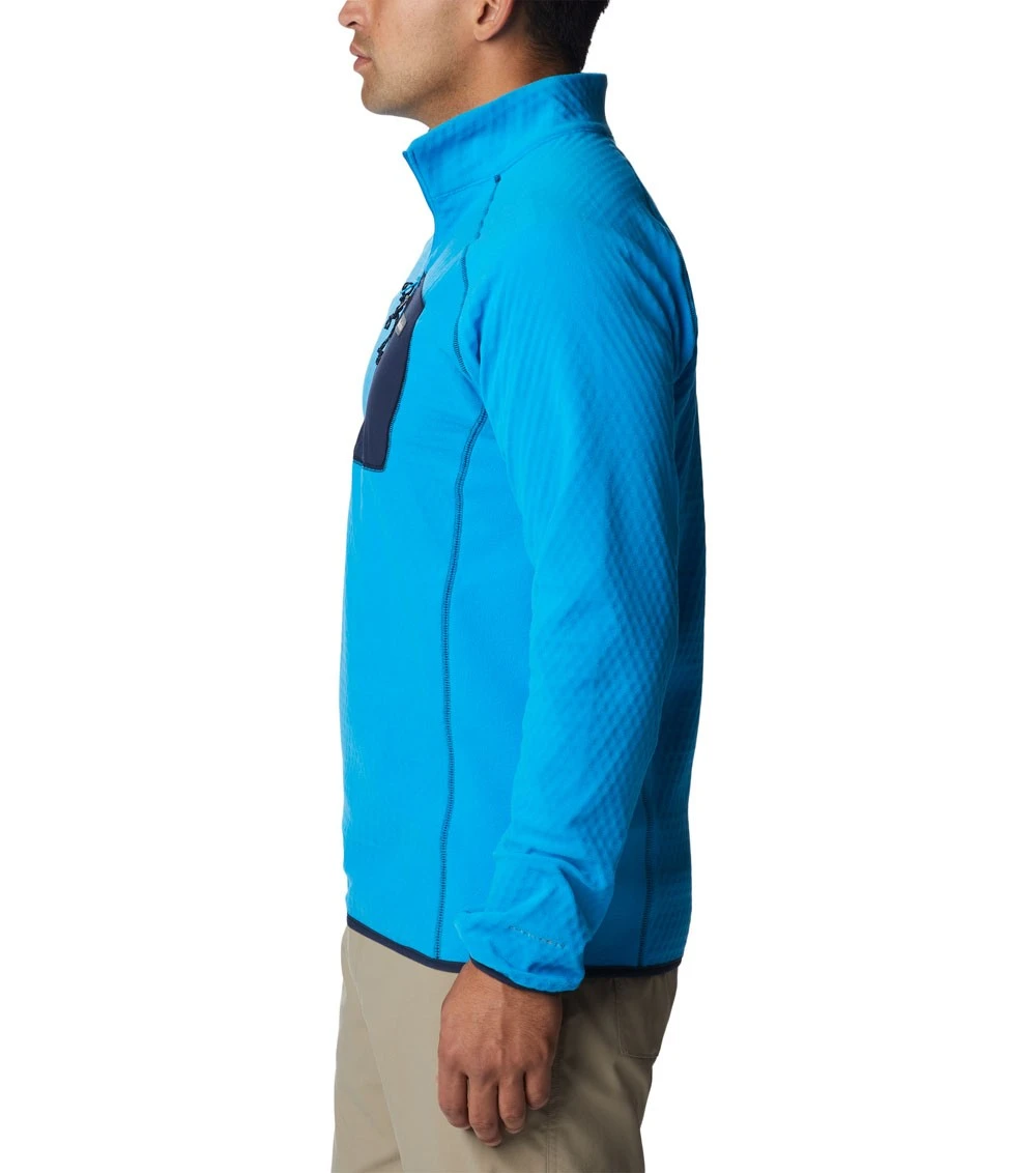 Columbia Outdoor Tracks Half Zip Fleece Pullover - Mens Compass Blue / Collegiate Navy 5 Columbia Outdoor Tracks Half Zip Fleece Pullover - Mens Compass Blue / Collegiate Navy - Image 3