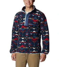 Columbia Helvetia Half Snap Retro Fleece Pullover - Mens Dark Mountain Rocky Mountain Print -Columbia Outfit Shop 1677854786 1889851 478 5