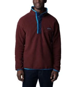 Front Page 9 Columbia Helvetia Half Snap Retro Fleece Pullover - Mens Elderberry