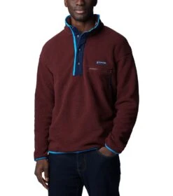 Columbia Helvetia Half Snap Retro Fleece Pullover - Mens Elderberry -Columbia Outfit Shop 1677854789 1889851 521 5