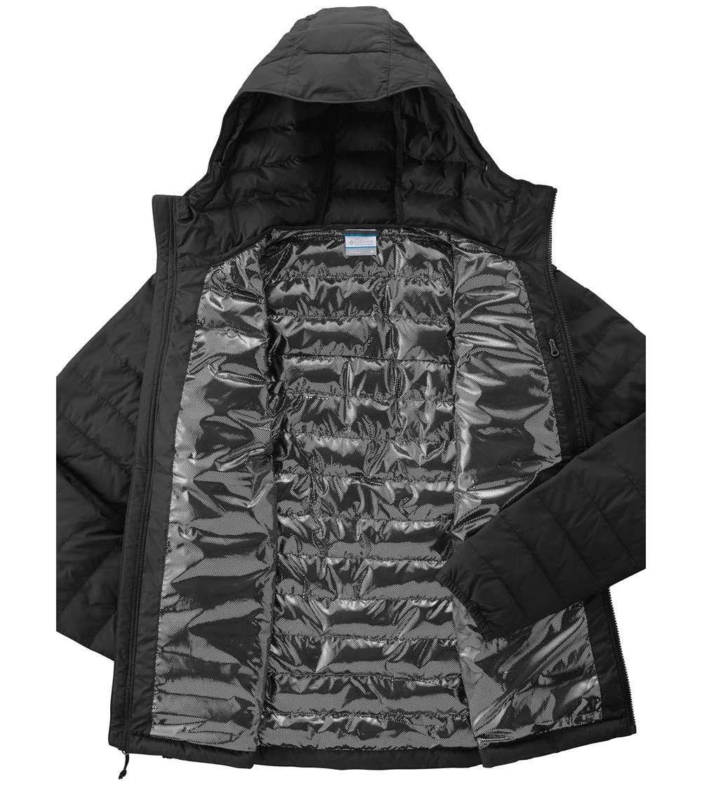 Columbia Powder Lite Hooded Insulated Jacket - Mens Black 9 Columbia Powder Lite Hooded Insulated Jacket - Mens Black - Image 7