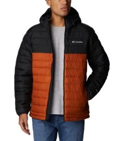 Columbia Powder Lite Hooded Insulated Jacket - Mens Warm Copper / Black -Columbia Outfit Shop 1678902454 WO1151 858 8