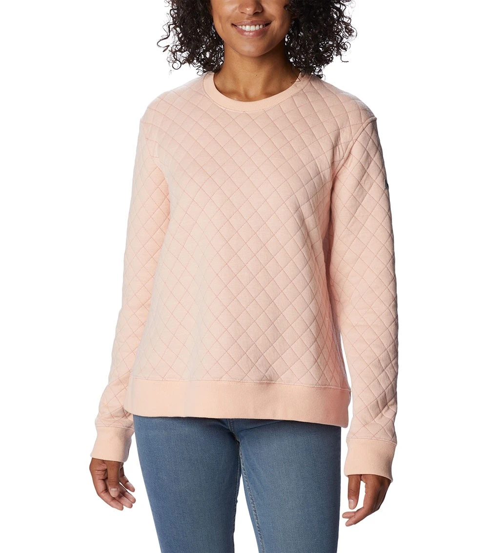 Columbia Lodge Quilted Crew Top - Womens Peach Blossom 3 Columbia Lodge Quilted Crew Top - Womens Peach Blossom
