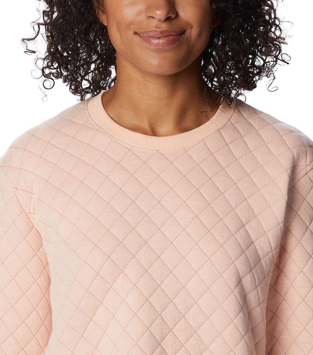 Columbia Lodge Quilted Crew Top - Womens Peach Blossom 6 Columbia Lodge Quilted Crew Top - Womens Peach Blossom - Image 4