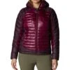 Columbia Labyrinth Loop Omni-Heat Infinity Insulated Hooded Jacket - Womens Marionberry / Marionberry Terrain Print