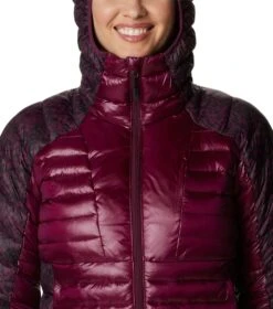 Columbia Labyrinth Loop Omni-Heat Infinity Insulated Hooded Jacket - Womens Marionberry / Marionberry Terrain Print -Columbia Outfit Shop 1680081191 1955321 616 4