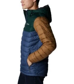 Columbia Powder Lite Hooded Insulated Jacket - Mens Dark Mountain / Spruce / Delta -Columbia Outfit Shop 1680164344 WO1151 477 3