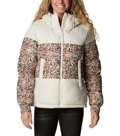Columbia Pike Lake II Insulated Puffer Jacket - Womens Chalk / Warm Copper Terrain Print