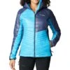 Columbia Platinum Peak Hooded Insulated Jacket - Womens Blue Chill / Nocturnal -Columbia Outfit Shop 1681320554 2008341 422 1