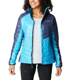 Columbia Platinum Peak Hooded Insulated Jacket - Womens Blue Chill / Nocturnal -Columbia Outfit Shop 1681320555 2008341 422 10