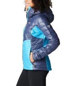Columbia Platinum Peak Hooded Insulated Jacket - Womens Blue Chill / Nocturnal -Columbia Outfit Shop 1681320556 2008341 422 3