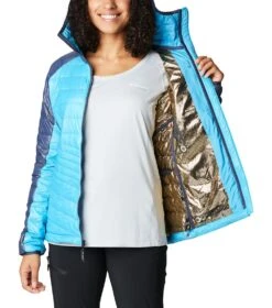 Columbia Platinum Peak Hooded Insulated Jacket - Womens Blue Chill / Nocturnal -Columbia Outfit Shop 1681320558 2008341 422 5