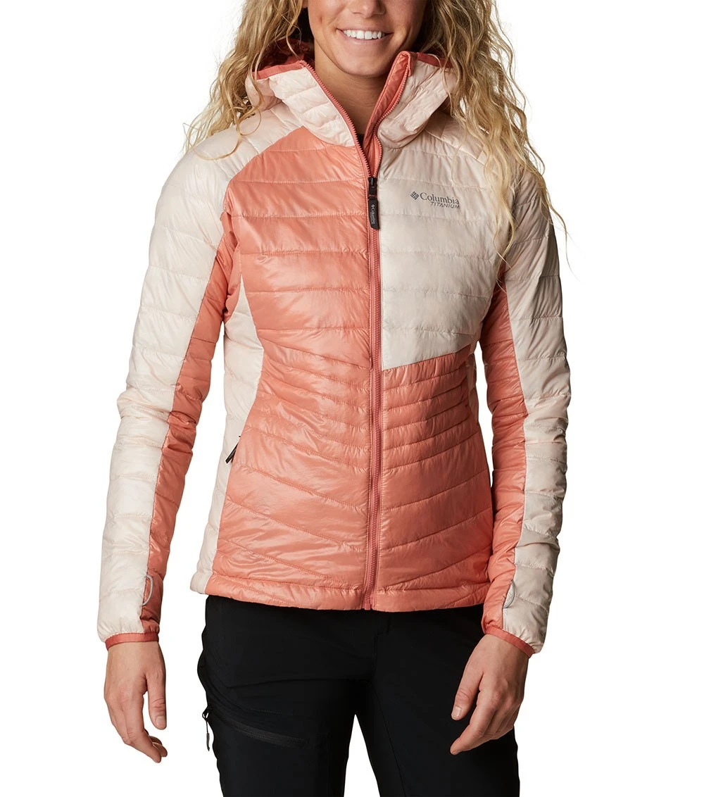 Columbia Platinum Peak Hooded Insulated Jacket - Womens Dark Coral / Peach Blossom 3 Columbia Platinum Peak Hooded Insulated Jacket - Womens Dark Coral / Peach Blossom