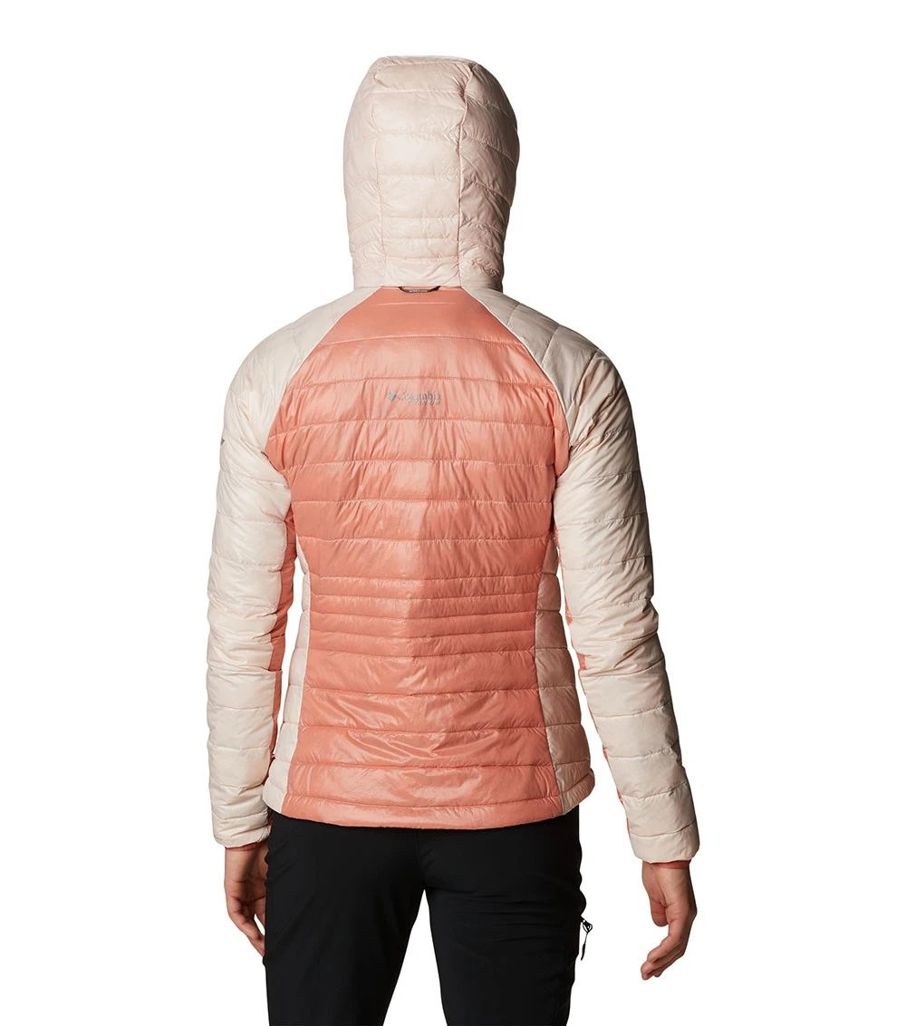 Columbia Platinum Peak Hooded Insulated Jacket - Womens Dark Coral / Peach Blossom 4 Columbia Platinum Peak Hooded Insulated Jacket - Womens Dark Coral / Peach Blossom - Image 2