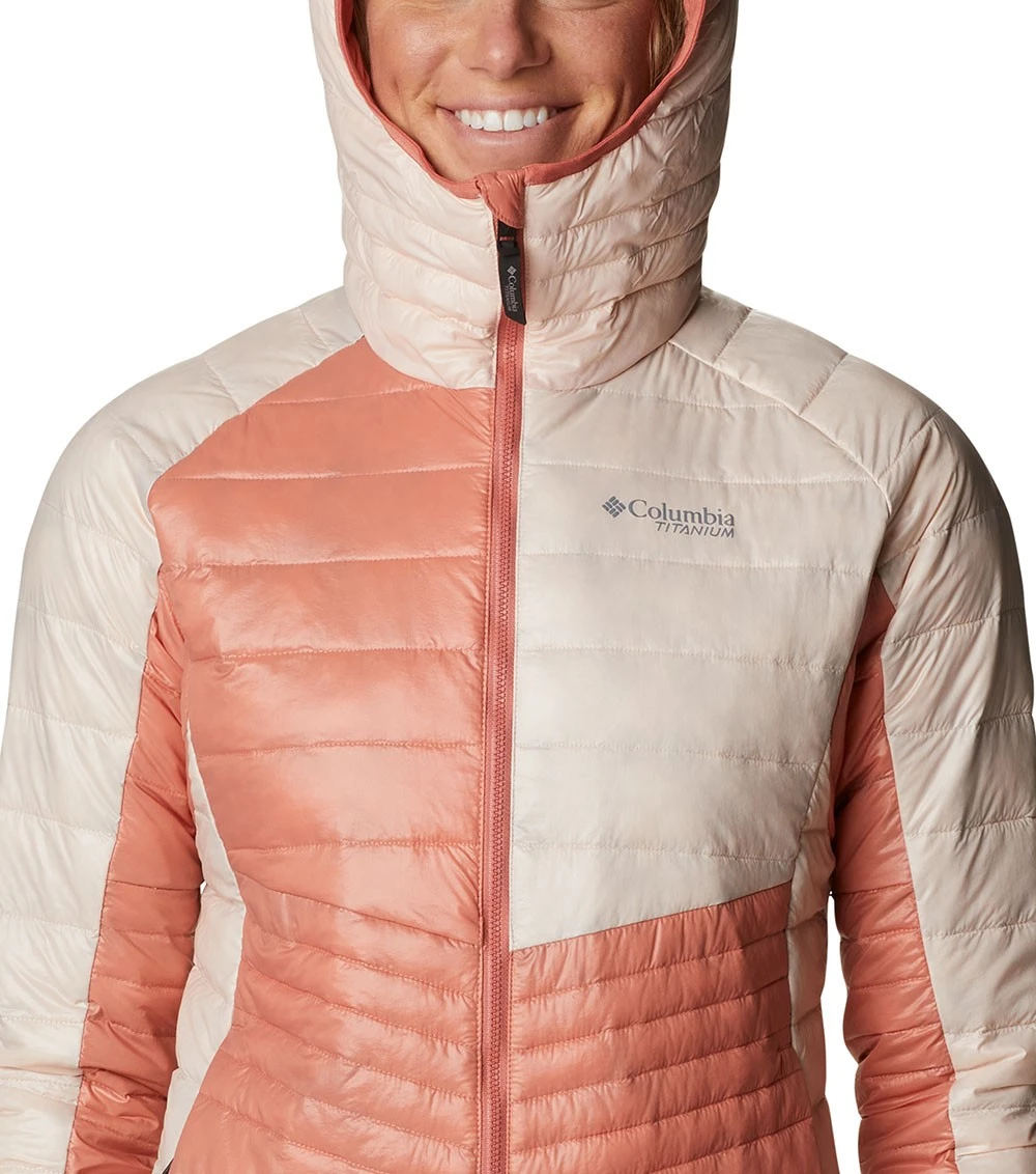 Columbia Platinum Peak Hooded Insulated Jacket - Womens Dark Coral / Peach Blossom 6 Columbia Platinum Peak Hooded Insulated Jacket - Womens Dark Coral / Peach Blossom - Image 4