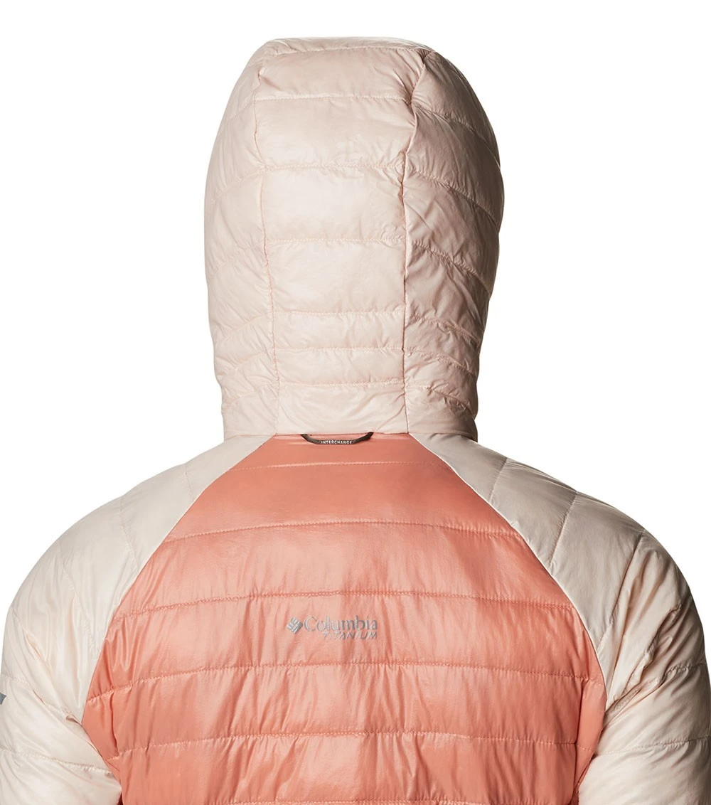 Columbia Platinum Peak Hooded Insulated Jacket - Womens Dark Coral / Peach Blossom 9 Columbia Platinum Peak Hooded Insulated Jacket - Womens Dark Coral / Peach Blossom - Image 7