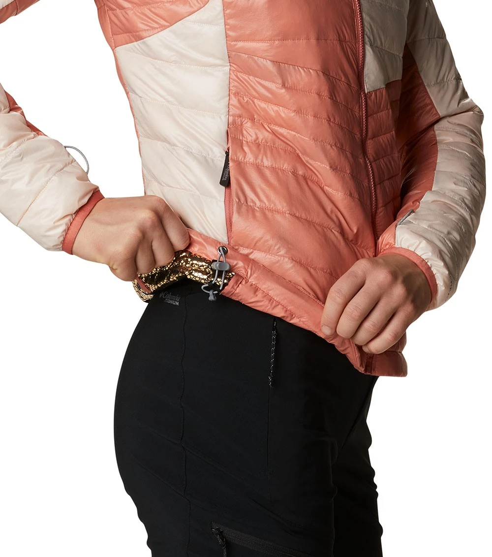 Columbia Platinum Peak Hooded Insulated Jacket - Womens Dark Coral / Peach Blossom 10 Columbia Platinum Peak Hooded Insulated Jacket - Womens Dark Coral / Peach Blossom - Image 8