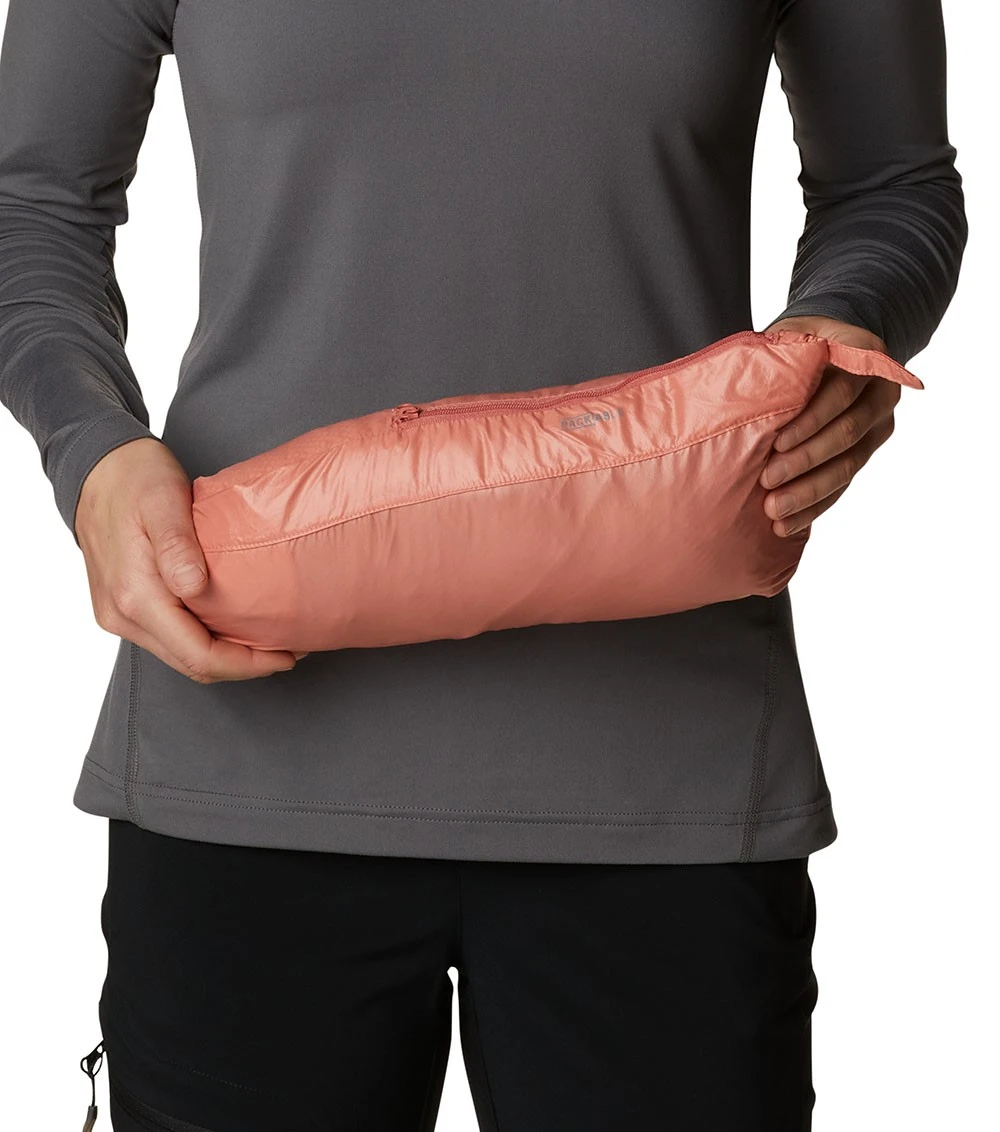 Columbia Platinum Peak Hooded Insulated Jacket - Womens Dark Coral / Peach Blossom 11 Columbia Platinum Peak Hooded Insulated Jacket - Womens Dark Coral / Peach Blossom - Image 9