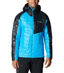 Columbia Platinum Peak Hooded Insulated Jacket - Mens Compass Blue / Black