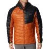 Columbia Platinum Peak Hooded Insulated Jacket - Mens Warm Copper / Black