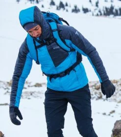 Columbia Platinum Peak Hooded Insulated Jacket - Mens Compass Blue / Black -Columbia Outfit Shop 1681745663 2008611 491 12