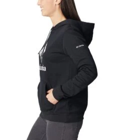 Columbia Logo Trek Graphic Hoodie - Womens Black / White CSC Stacked Logo -Columbia Outfit Shop 1682608240 1959881 015 3