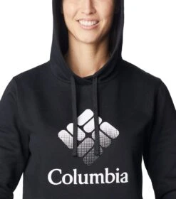 Columbia Logo Trek Graphic Hoodie - Womens Black / White CSC Stacked Logo -Columbia Outfit Shop 1682608241 1959881 015 4