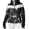 Columbia Abbott Peak Insulated Ski Jacket - Womens White Lookup Print / Black / White -Columbia Outfit Shop 1683563110 1909971 105 1