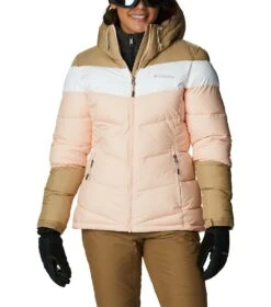 Front Page 28 Columbia Abbott Peak Insulated Ski Jacket - Womens Peach Blossom / White / Beach