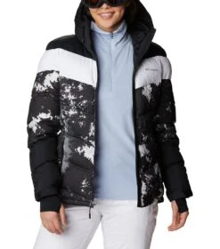 Columbia Abbott Peak Insulated Ski Jacket - Womens White Lookup Print / Black / White -Columbia Outfit Shop 1683563836 1909971 105 13