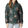 Columbia Powder Lite Hooded Insulated Jacket - Womens Spruce Aurelian Print -Columbia Outfit Shop 1685982661 1699071 370 1