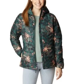 Columbia Powder Lite Hooded Insulated Jacket - Womens Spruce Aurelian Print -Columbia Outfit Shop 1685982665 1699071 370 8