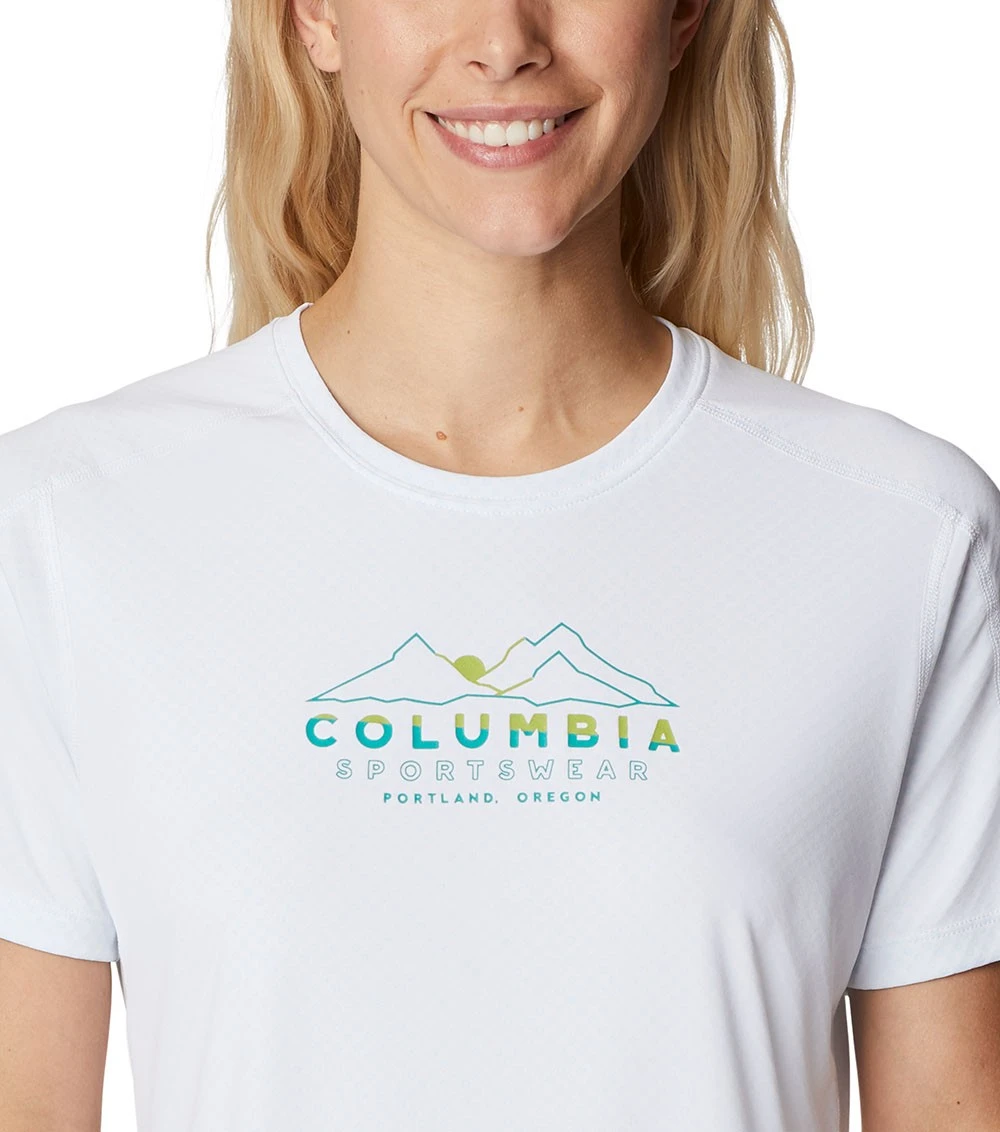 Columbia Zero Rules S/S Graphic Tee - Womens White / CSC Range Lines Graphic 6 Columbia Zero Rules S/S Graphic Tee - Womens White / CSC Range Lines Graphic - Image 4