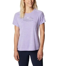Columbia Zero Rules S/S Graphic Tee - Womens Frosted Purple Hthr / CSC Range Lines Grx