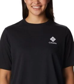 Columbia North Cascades Relaxed S/S T-Shirt - Womens Black / Framed Halftone Logo Graphic -Columbia Outfit Shop 1685982739 1992081 017 4