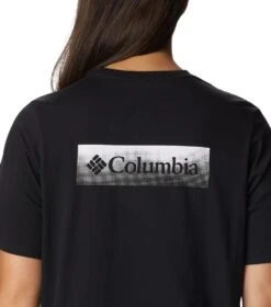 Columbia North Cascades Relaxed S/S T-Shirt - Womens Black / Framed Halftone Logo Graphic -Columbia Outfit Shop 1685982739 1992081 017 5