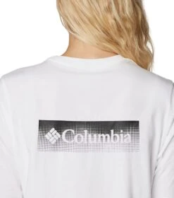 Columbia North Cascades Relaxed S/S T-Shirt - Womens White / Framed Halftone Logo Graphic -Columbia Outfit Shop 1685982742 1992081 109 5