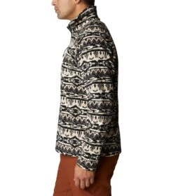 Columbia Fast Trek Printed Half Zip Pullover - Mens Ancient Fossil 80s Stripe Print -Columbia Outfit Shop 1685982751 2013681 271 3
