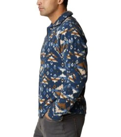 Columbia Fast Trek Printed Half Zip Pullover - Mens Dark Mountain Rocky Mountain Print -Columbia Outfit Shop 1685982754 2013681 478 3