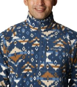 Columbia Fast Trek Printed Half Zip Pullover - Mens Dark Mountain Rocky Mountain Print -Columbia Outfit Shop 1685982755 2013681 478 4