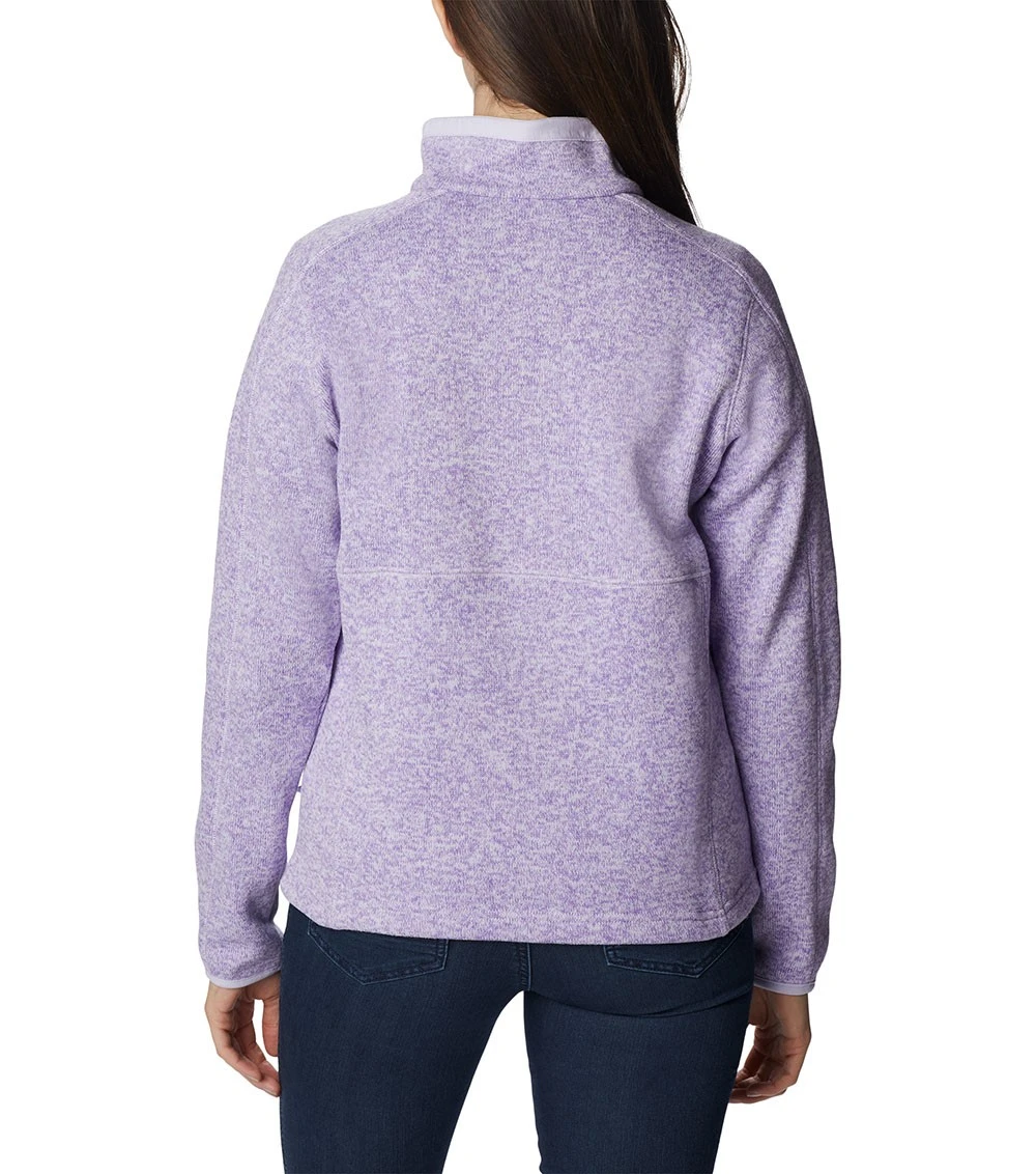 Columbia Sweater Weather Fleece Full Zip Jacket - Womens Purple Tint / Heather 4 Columbia Sweater Weather Fleece Full Zip Jacket - Womens Purple Tint / Heather - Image 2