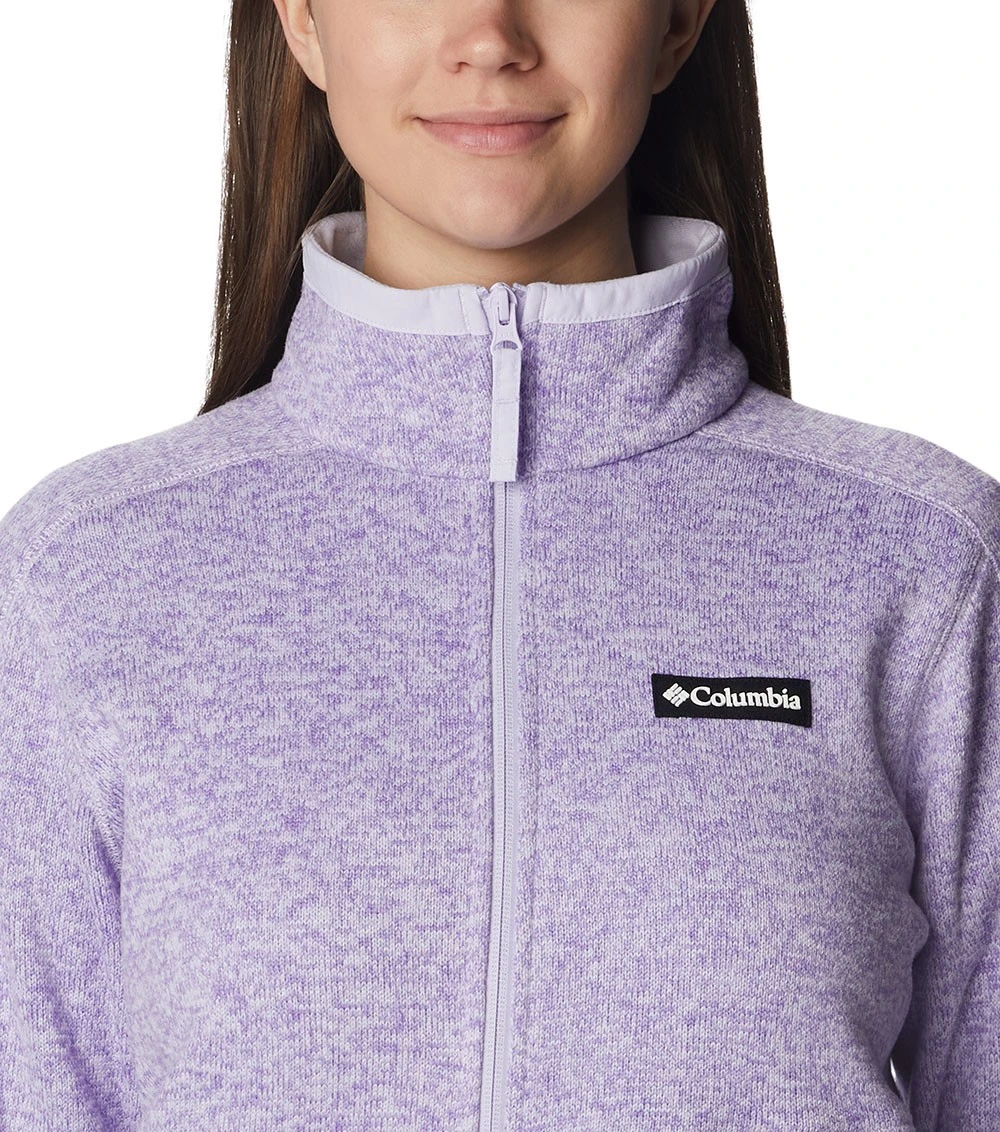 Columbia Sweater Weather Fleece Full Zip Jacket - Womens Purple Tint / Heather 6 Columbia Sweater Weather Fleece Full Zip Jacket - Womens Purple Tint / Heather - Image 4