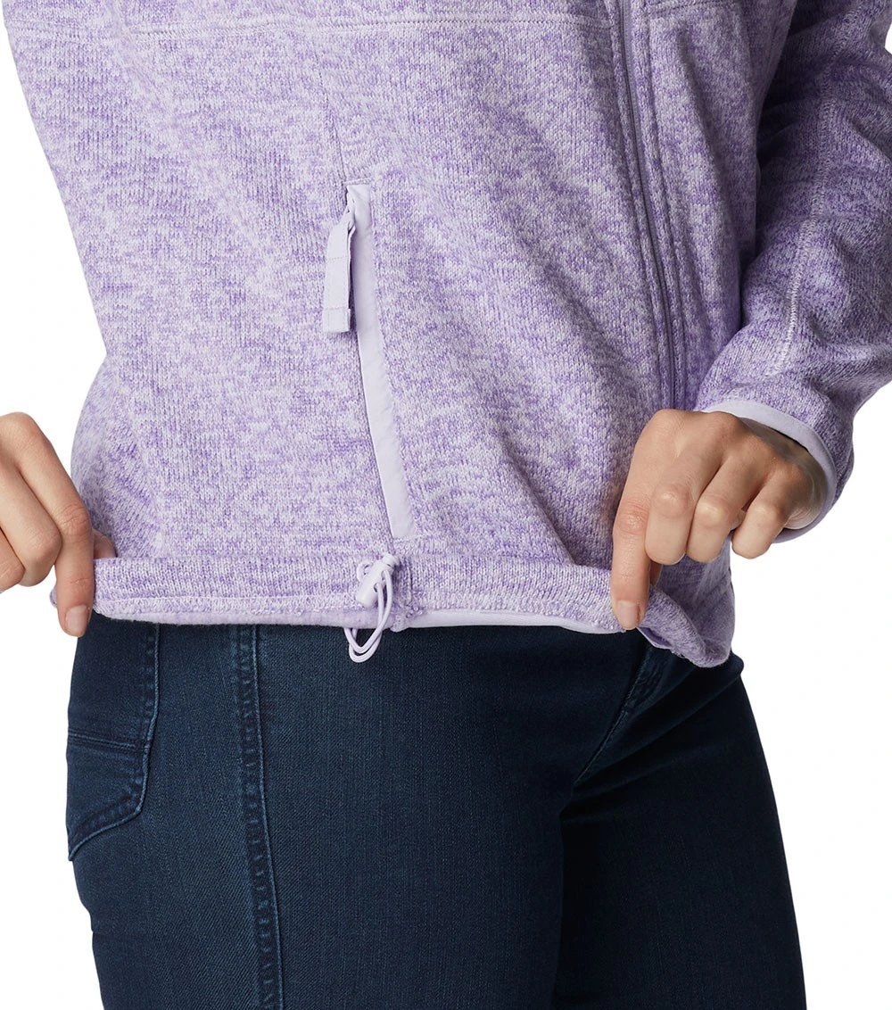 Columbia Sweater Weather Fleece Full Zip Jacket - Womens Purple Tint / Heather 8 Columbia Sweater Weather Fleece Full Zip Jacket - Womens Purple Tint / Heather - Image 6