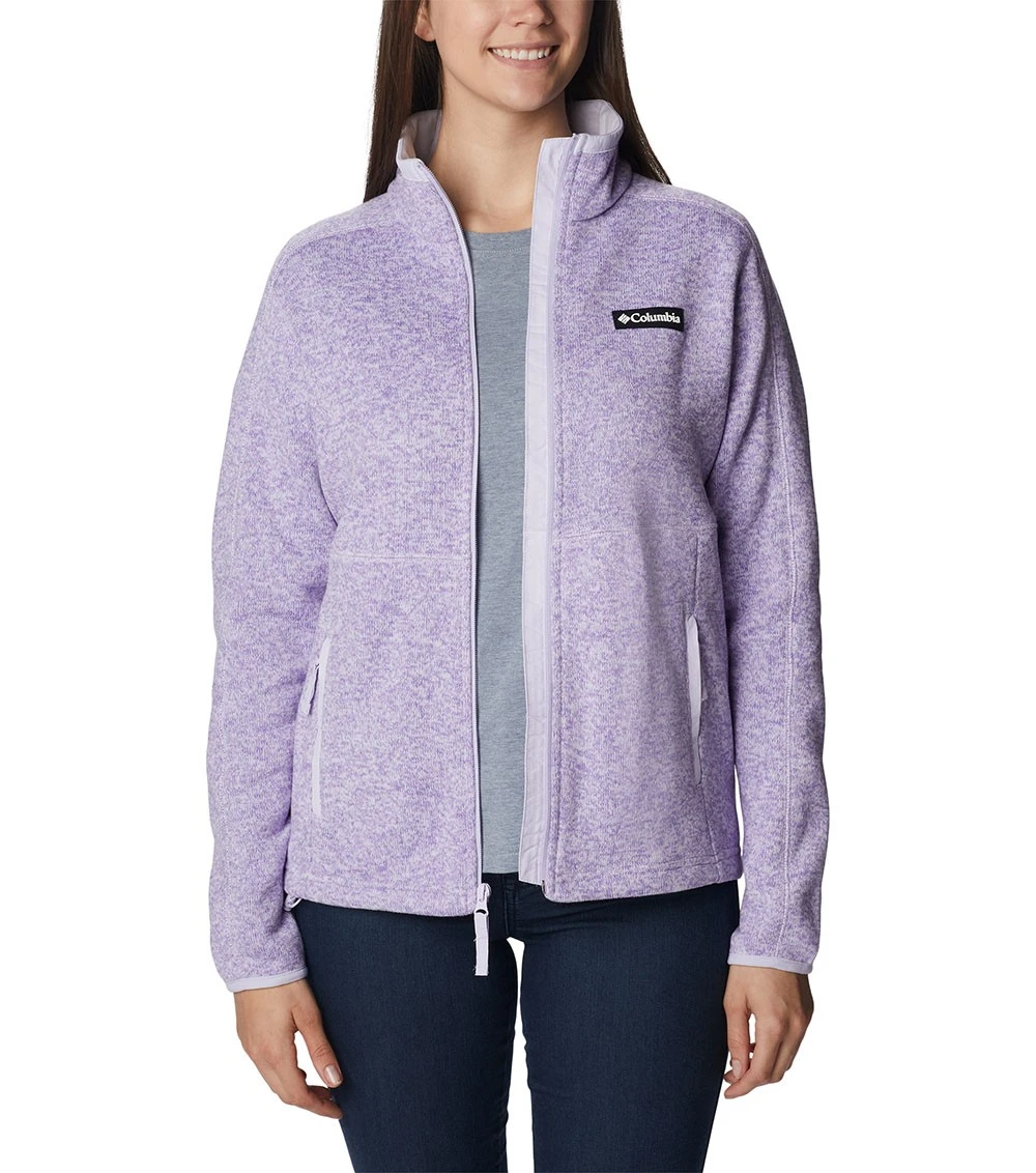 Columbia Sweater Weather Fleece Full Zip Jacket - Womens Purple Tint / Heather 9 Columbia Sweater Weather Fleece Full Zip Jacket - Womens Purple Tint / Heather - Image 7