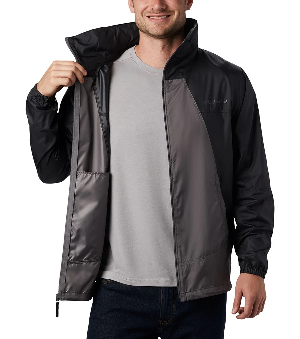 Columbia Point Park Windbreaker Jacket - Mens City Grey / Black 7 Columbia Point Park Windbreaker Jacket - Mens City Grey / Black - Image 5